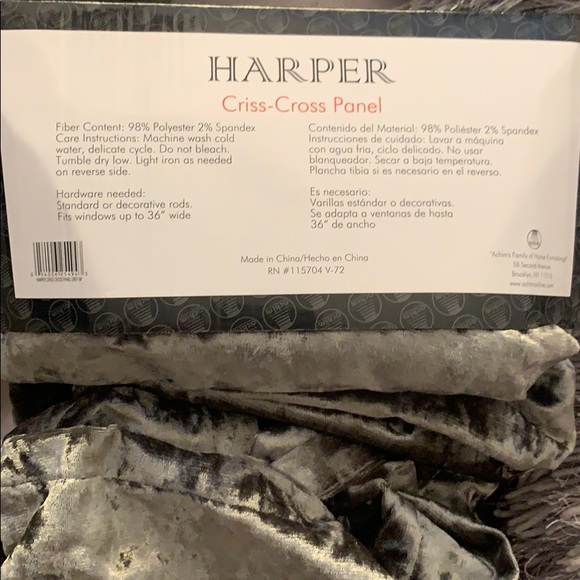 Harper cris cross panel curtains - Picture 4 of 4